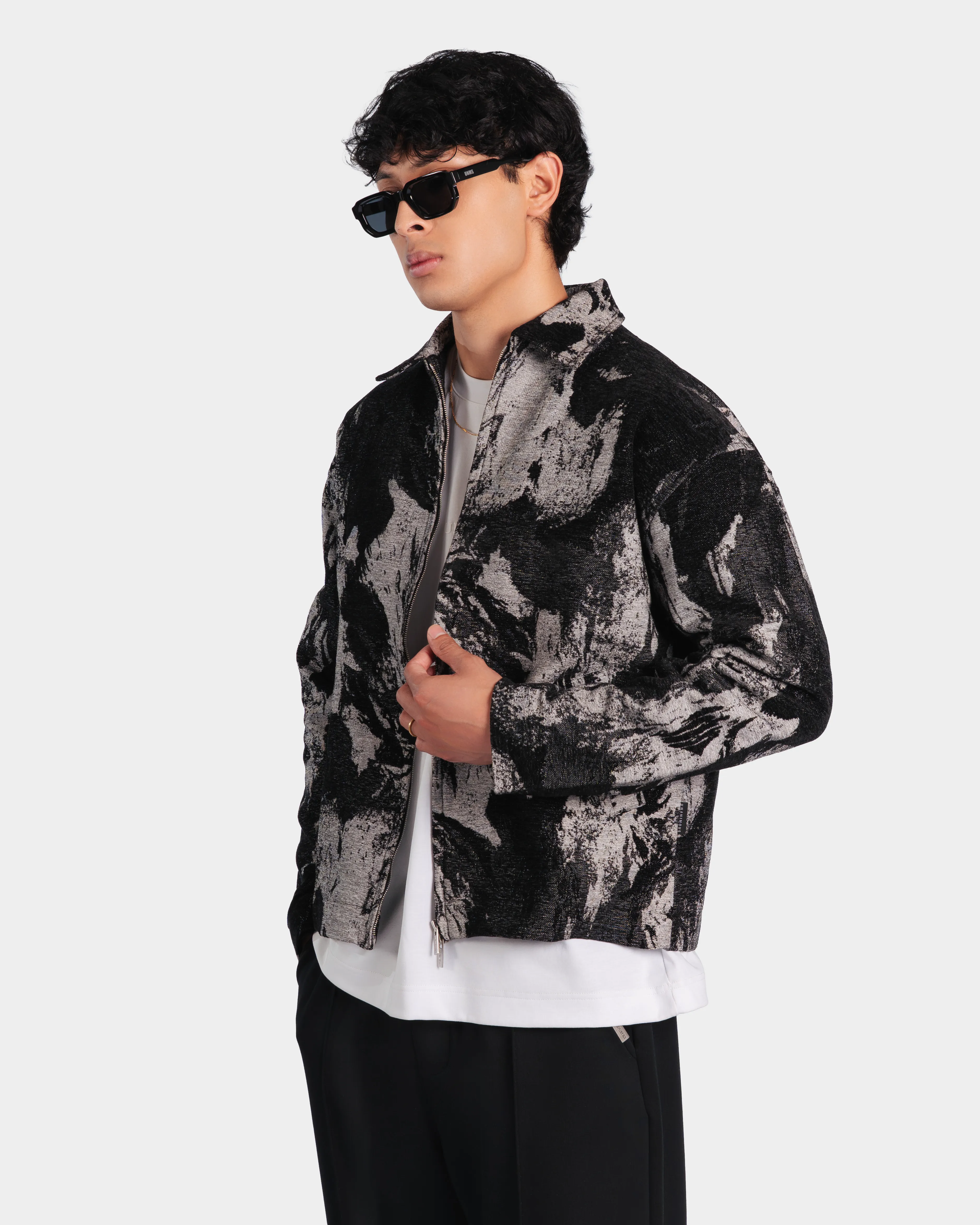 Floral Denim Jacquard Jacket - Image 8