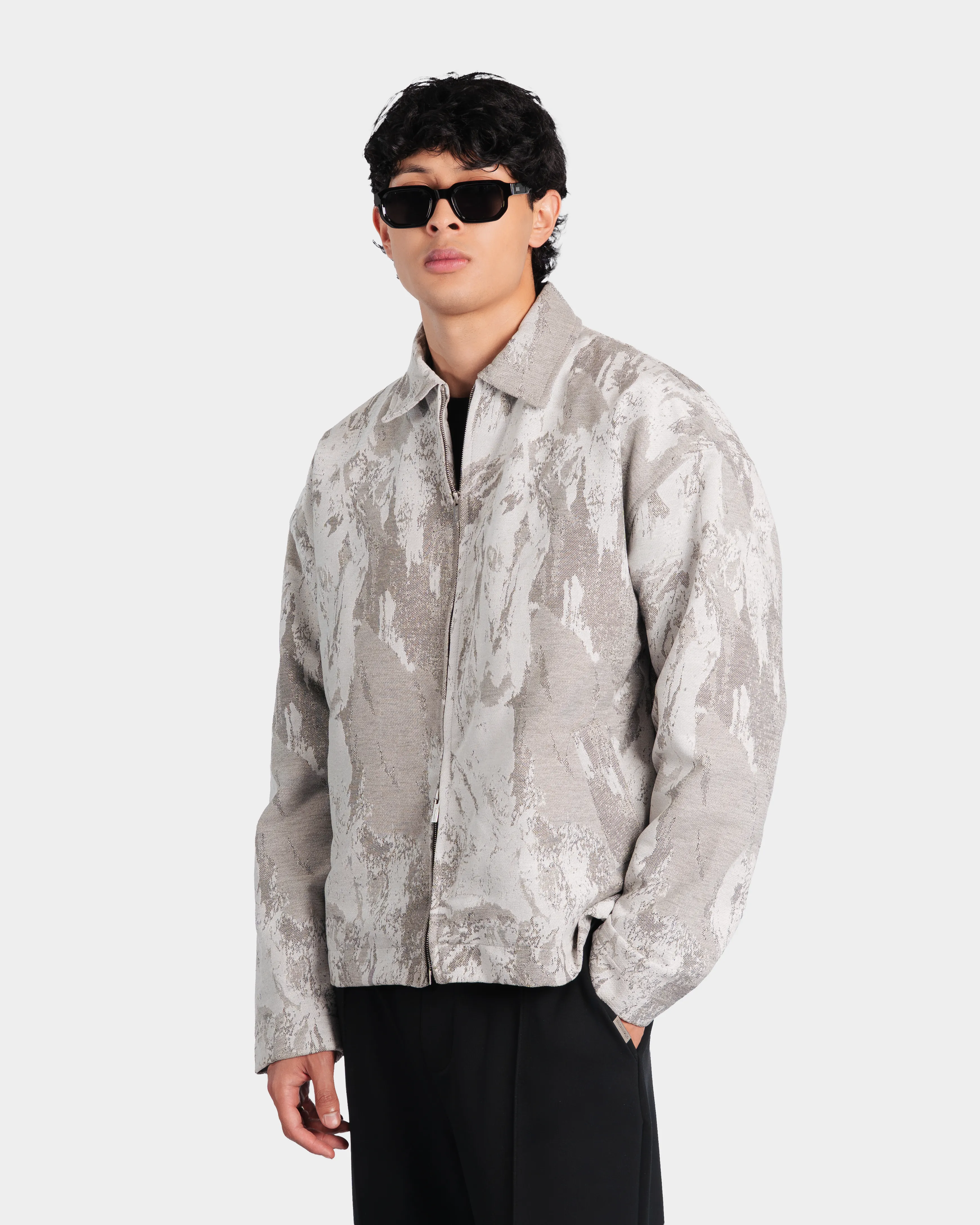 Floral Denim Jacquard Jacket - Image 3