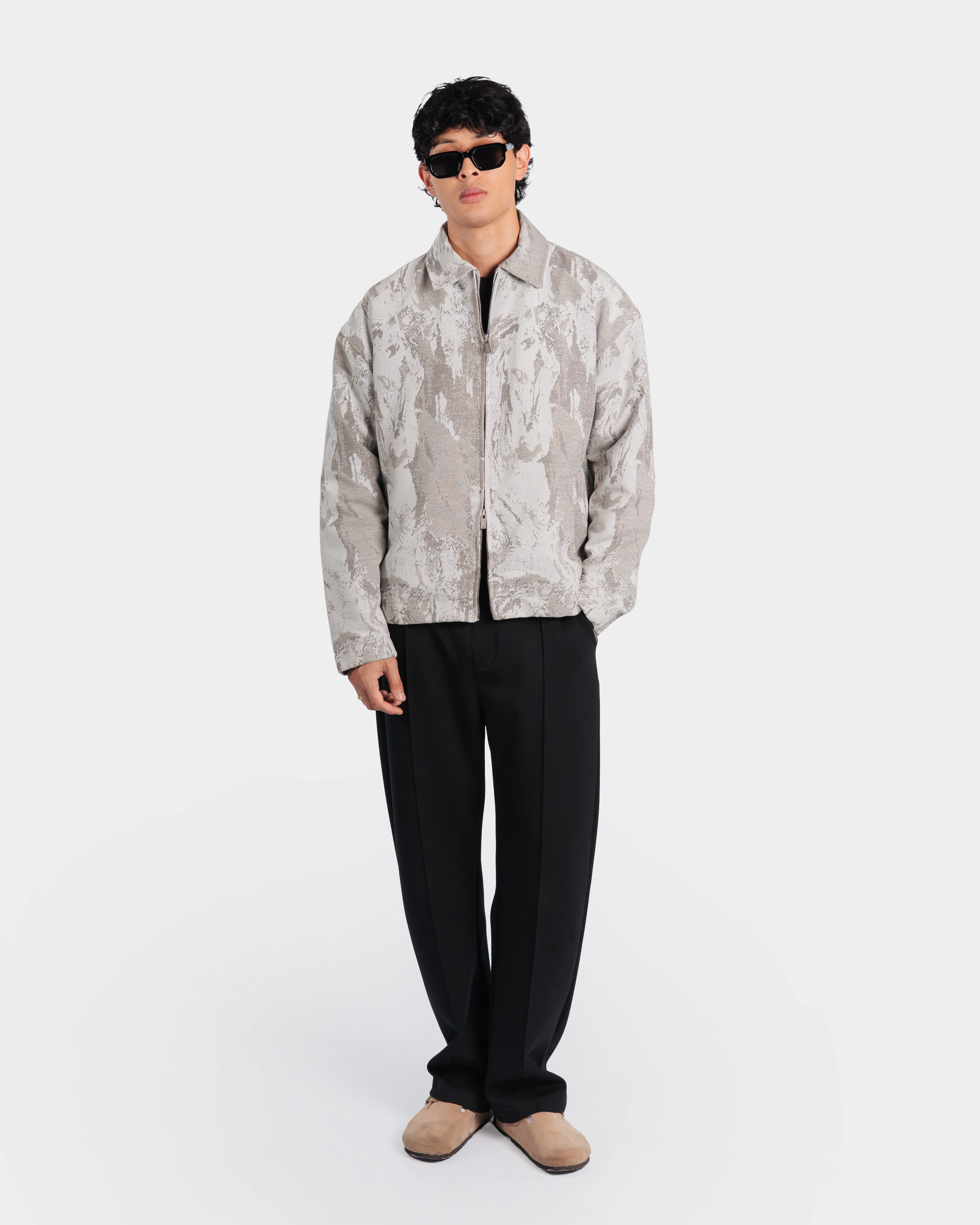 Floral Denim Jacquard Jacket - Image 9