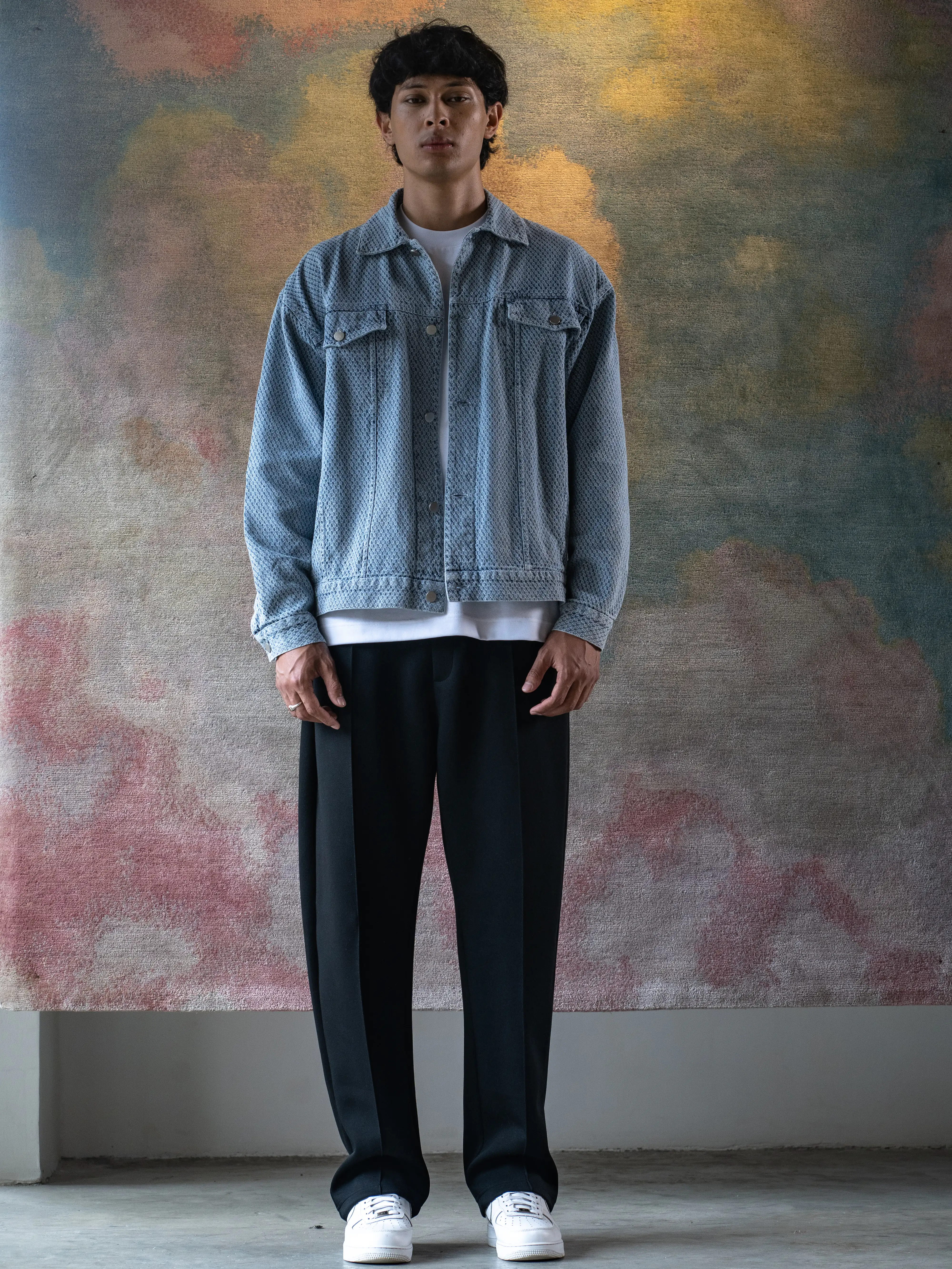 Textured Trucker Jacket - Image 4